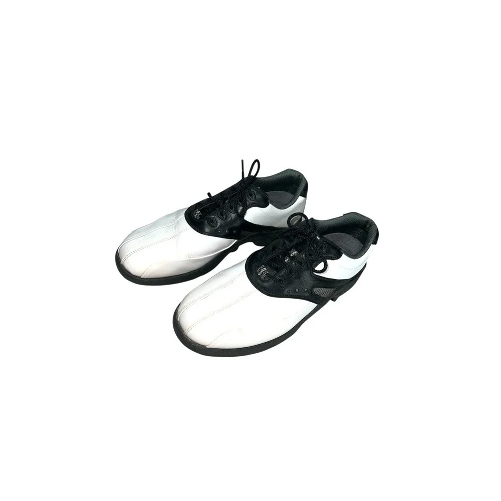 Foot Joy Mens Super Lites Golf‎ Shoes White Black 58023 Lace Up Low Top 8M Nice!